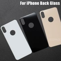 2Pcs Black White Gold Back Tempered Glass For iPhone X XS 11 12 Mini 13 Pro MAX XR 7 8 Plus SE 2020 2022 Rear Screen Protector