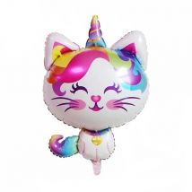 1pcs Cartoon Cat Animal Aluminum Foil Balloon Happy Birthday Party Decoration Baby Animal themed party Inflatable Toy Gift Ball