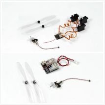 DW Hobby Micro Brushed Power System for RC Mini Indoor Airplane 4x12 Brushed Motor Props with Micro Servo Receivers Included