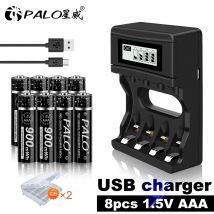 Pilas recargables de litio, pilas AAA de 1,5 V, 900mWh, 1,5 v, 1,5 V