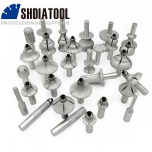 SHDIATOOL 1pc Punte del Router Diamantate Granito Marmo Router Cutter con 1/2 "Gambo Profilo Taglio Pietra Fresatura Bordo Che Modella FAI DA TE