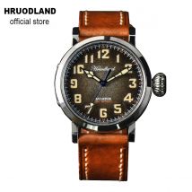 Hruodland Automatische Pilot Kleid Männer Uhren Sapphire Glas 30ATM PT5000 Mov nicht Mechanische