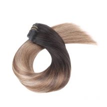 Seamless PU Clip in Hair Extensions Remy Human Hair Thick Real Hair Extensions with PU Clips Seamless Straight  Extensions 7pcs