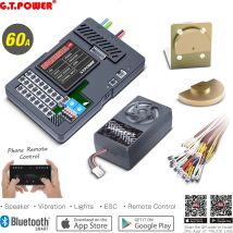 G.T.Power Container Truck Oświetlenie i system wibracji głosowych PRO z wyjściem ESC 60A do części akcesoriów samochodowych RC