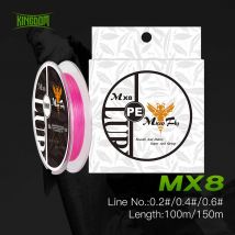 Żyłka wędkarska Kingdom 100M 150M 0.2 # /0.4 # /0.6 #   9-12LB Pleciona żyłka PE Super mocny