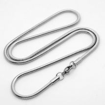 REGELIN Neue 45/50/55/60 cm Länge 316L Edelstahl Kette Schlangenkette Schlüsselbeinkette Karabinerverschlüsse Einfache Ketten Halskette