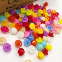 50pcs 12.5mm Mini Semicircle Plastic Buttons Sewing/Appliques/Baby Crafts Lots PT84