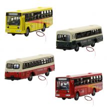Evemodel 4 pezzi scala N 1:160 autobus modello illuminato pressofuso 12V modello bus layout di costruzione in lega EBS15002