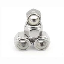 1/25pcs UNC/UNF 2# 4#6# 8#10# 1/4 5/16 3/8 7/16 to 3/4 304 Stainless Steel Hex Nylon Insert Lock Nut Self-locking Nylock Locknut