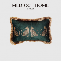 Medicci Home Fransen Kissen bezug Leopard Gepard Print Lenden kissen bezug Luxus Coussin dunkelgrün Burgund schwarz Drop Ship