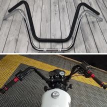 Vintage Motorradlenker 25 mm 1'' Super High Classic Lenkrad für Bobber Chopper Cruiser Scooter Sportster Lenker