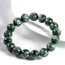 Natural Green Seraphinite Beads Bracelet Women Men Gemstone Seraphinite Bracelet 8mm 9mm 11mm 12mm 13mm 14mm AAAAAA