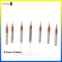 1pc HRC60 0,5mm 0,6mm 0,7mm 0,8mm 0,9mm Micro End Mill2Flutes Solide Hartmetall CNC fräser Werkzeuge