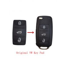 Original 3 Button Remote Flip Key Button PadOEM  For VW Beetle Caddy Eos Golf Jetta Polo Scirocco Tiguan
