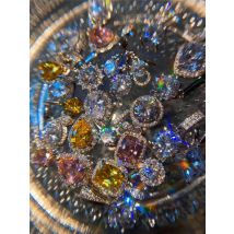 CC Pendant Necklace For Women Cubic Zirconia Shine Gemstone Bridal Wedding Engagement Party Accessories Fine Jewelry With Chain