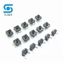 SJMS 20pcs 6*6*4.3 Panel PCB Momentary Tactile Tact Push Button Micro Switch 4 Pin DIP Light Touch 6x6x4.3 mm Micro Switch