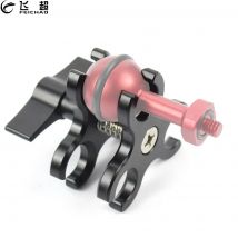 FEICHAO CNC Butterfly Clip Diving Clamp Light Connector Ball Head Mount adattatore per treppiede per GoPro 13 12 11 10 9 fotocamera subacquea