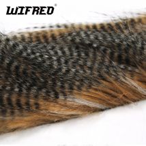 Wifreo 1 Beutel 5 x 12 cm Fliegenbinden Furabou Grizzly Color Craft Pelzfaser für Streamer Tail Wing Material mittlerer Größe