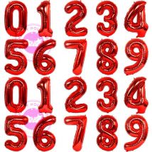 Große 40inch Anzahl Ballons Geburtstag Party Dekoration Jahrestag Neue Jahr Szene Rot Gold Bunte Aluminium Folie Helium Ballon