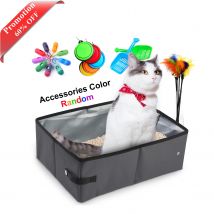 Förderung! Katze Haustier einfache faltbare Katzentoilette wasserdichte Outdoor faltbare tragbare Reisetoilette