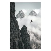 Wall Art Print Minimalist Painting Living Room Picture Scandinavian Forest Deer Eagle Black White Landscape Canvas Poster Nordic