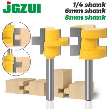 2-teiliges Mini-Fräser-Set mit Zungen- und Nut – 1/4 Zoll, 6 mm, 8 mm Schaft, Linienmesser, Holzbearbeitungsschneider, Zapfenschneider für Holzbearbeitungswerkzeuge