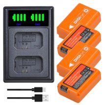 2160 mAh NP-FW50 NPFW50 Li-Ionen-Akku für Sony ZV-E10 A7 A7R A7RII A7II A7SII A7S a6300 a6400 a6500 RX10 Serie und LED Dual-Ladegerät