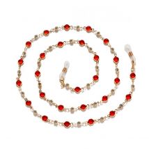 2025 New Colorful Glass Bead Glasses Chain (1 Pack) Anti-Loss Metal Glasses Chain Multifunctional Mask Chain Glasses Accessories