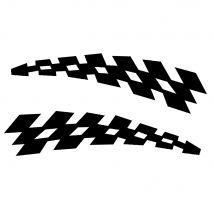2P Car Stickers Checker Flag F1 Racing JDM Reflective Decals For Scratch Wing Fender Rearview Mirrors Bumper Motorcycles