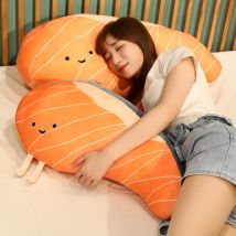 50-80cm Creative Simulation Salmon Plush Toy Stuffed Real Life Food Doll Cartoon Soft Bed Sofa Pillow Funny Gift for Kids Gift