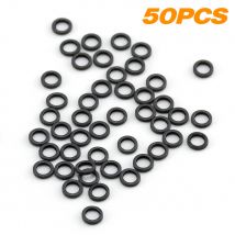50pcs Fly Fishing Tippet Ring 2/2.5mm Solid Stainless Steel Wet Nymph Dry Quick Change Saltwater Ring Fishing Lure Rig Connector