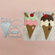 Triangle Fruit Ice Cream Metal Cut Dies Stencils for Scrapbooking Stamp/Photo Album Decorative Embossing DIY Paper Cards