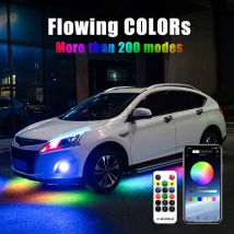 RGB Außen Auto LED Streifen APP Fernbedienung LED Streifen Unter Auto Rohr Underglow Unterboden System Neon Licht