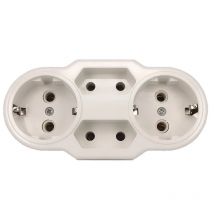 Wtyczka konwersji typu europejskiego 1 do 4-drożna UE Niemcy Standardowe gniazdo zasilacza 16A Podróżny adapter do ładowania