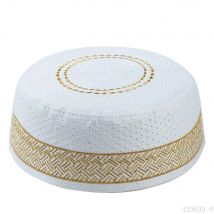 Muslim Men Prayer Hat Cotton Embroidery Islam Men's Arabia Indian Hats Islamic Clothing Accessories Arab Middle East Caps