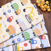 Cartoon Auto Bagger Baumwolle Stoff DIY Nähen Handwerk Patchwork Quilten Fat Quarter Tecido Kleidung Tilda Für Baby Blatt Textilien