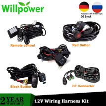 Willenskraft Auto LED Licht Bar Draht 3M 12V 40A Relais Sicherung Kabelbaum Relais Webstuhl Kabel Kit für auto Fahren Offroad Arbeit Lampe