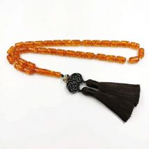 2020 Tasbih Ambers Farbe Misbaha 33 45 66 99 Perlen Türkei Harz Muslimischer Rosenkranz handgemachte Quaste Islam Mode Saudi-arabisches Armband