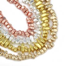 Rose Gold Farbe Hämatit Unregelmäßige Kies Natürliche Stein 4 ~ 10mm Spacer Lose Perlen Für Schmuck Machen Armband DIY zubehör