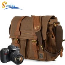 Luxus Cowboy Echtes Kamera Tasche Ölzeug Leder Einzigen Wasserdichte Schulter Taschen Leinwand Tasche Innere Tank DSLR Kamera Umhängetasche