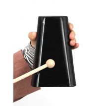 M MBAT 6 Inch Cowbell Black Metal Steel Cattlebell Hand Held Cow Bell  Drumset Accessory Noise Maker Percussion Instrument Parts
