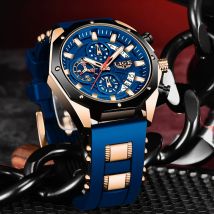 2026 LIGE Neue Mode Herrenuhren Top-Marke Luxus Silikon Sportuhr Herren Quarz Datumsanzeige Wasserdichte Armbanduhr Chronograph