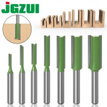 1-7 stücke 6mm 1/4 zoll Schaft Einzigen Doppel Flöte Gerade Bit Fräser für Holz Hartmetall Router bit Holz Werkzeug