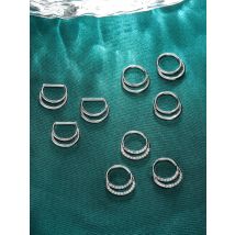 G23 Titanium Antiallergic Piercing Nose Ring Tragus Cartilage Double Layer Segment Earring Clicker Zircon Nostril Hoop 16G 1 PC