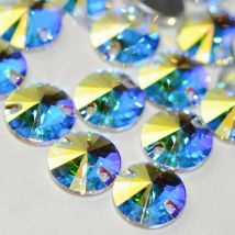 YANRUO 3200 Alle Größen AB Rivoli Glassteine Top Qualität Flatback Nähen Kristall Strass Handwerk Nähen auf Strass für Kleidung
