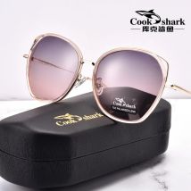 Kochen shark sonnenbrille damen sonnenbrille Korean flut gläser UV polarisierte runde gesicht big