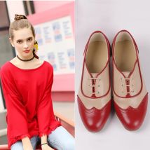 Damen Oxford Flache Frühlingsschuhe für Damen, echtes Leder, flache Sommer-Brogues, Vintage-Schnürsenkel, Loafer, lässige Turnschuhe
