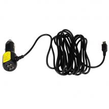 5V 3,5 EIN Dual USB Zigarette Leichter Auto Ladegerät 3,5 m Power Kabel Mini/Mcro Stecker Für GPS navigation Dash Kamera Recorder Telefon