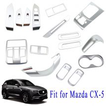 Zubehör Für Mazda CX5 CX-5 KF Chrom Scheinwerfer Einstellen Wasser Tasse Halter Getriebe Air Vent Abdeckung Trim 2017-2022