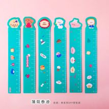 6 Pcs /set Cute Pet Straight Ruler Student Stationery Painting Measuring Ruler Multifunction DIY Drawing Tools 15cm Office Learn